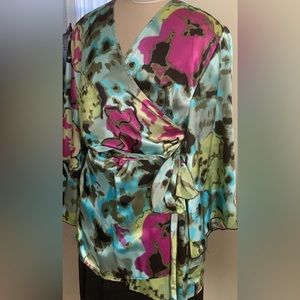 Multicolored Wrap Top